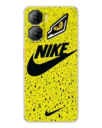 Чехол для ZTE Nubia Neo 3 с картинкой «Желтый текстурный Nike»