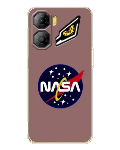 Чехол для ZTE Nubia Neo 3 с картинкой «NASA — ретро космос»