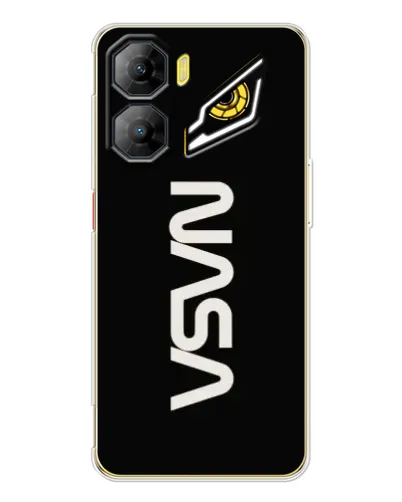 Чехол для ZTE Nubia Neo 3 с картинкой «NASA — вертикальный логотип»