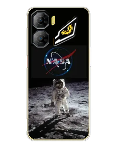 Чехол для ZTE Nubia Neo 3 с картинкой «Астронавт на Луне»