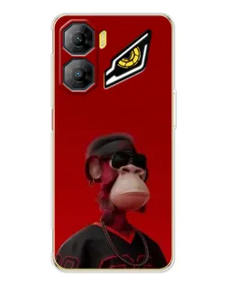 Чехол для ZTE Nubia Neo 3 с картинкой «Bored Ape в красном»