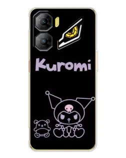 Чехол для ZTE Nubia Neo 3 с картинкой «Kuromi — черный минимализм» Чехол для ZTE Nubia Neo 3 с картинкой «Kuromi — черный минимализм»