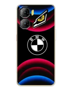 Чехол для ZTE Nubia Neo 3 с картинкой «Логотип BMW и неоновые дуги»