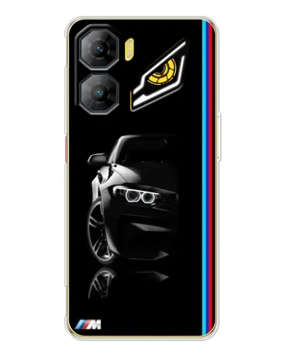 Чехол для ZTE Nubia Neo 3 с картинкой «Силуэт BMW в темноте»