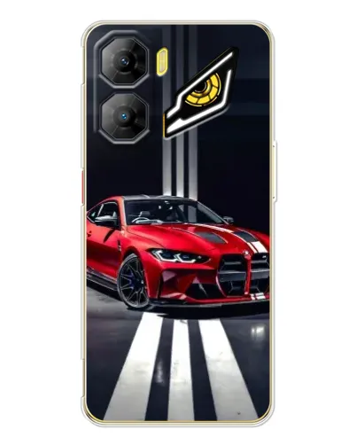 Чехол для ZTE Nubia Neo 3 с картинкой «Красная BMW на дороге»