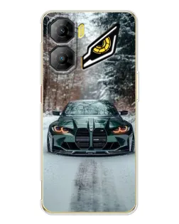 Чехол для ZTE Nubia Neo 3 с картинкой «BMW в зимнем лесу»