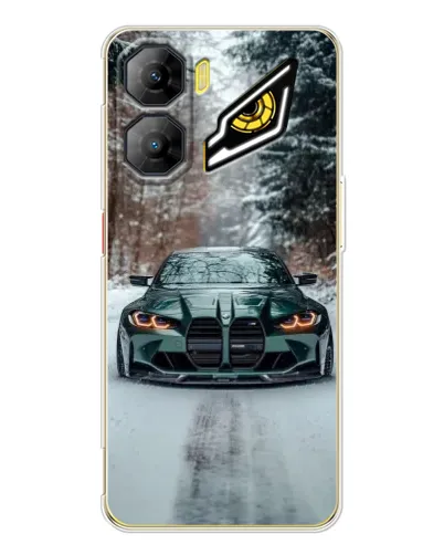 Чехол для ZTE Nubia Neo 3 с картинкой «BMW в зимнем лесу»