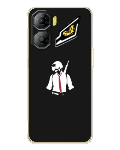 Чехол для ZTE Nubia Neo 3 с картинкой «PUBG — силуэт воина»