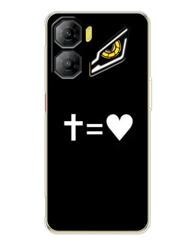 Чехол для ZTE Nubia Neo 3 с картинкой «Крест и Сердце»