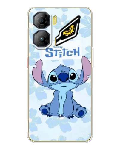 Чехол для ZTE Nubia Neo 3 с картинкой «Stitch среди цветов»