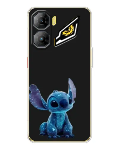 Чехол для ZTE Nubia Neo 3 с картинкой «Стич на черном»