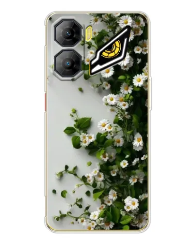 Чехол для ZTE Nubia Neo 3 с картинкой «Ветка мелких белых цветов»