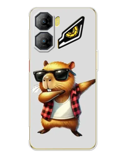Чехол для ZTE Nubia Neo 3 с картинкой «Капибара рэпер даб»