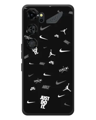 Чехол для ZTE Nubia Neo 5 GT 5G с картинкой «Nike Black Pattern» Чехол для ZTE Nubia Neo 5 GT 5G с картинкой «Nike Black Pattern»