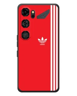 Чохол для ZTE Nubia Neo 5 GT 5G з картинкою «Червоний мінімалізм Adidas»