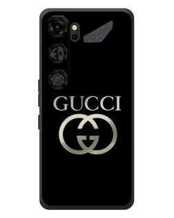 Чехол для ZTE Nubia Neo 5 GT 5G с картинкой «Gucci — золото на черном»