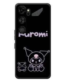 Чохол для ZTE Nubia Neo 5 GT 5G з картинкою «Kuromi — чорний мінімалізм»