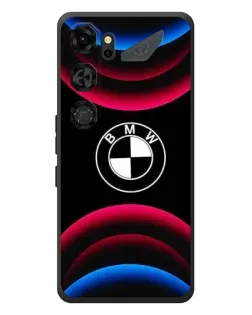 Чехол для ZTE Nubia Neo 5 GT 5G с картинкой «Логотип BMW и неоновые дуги»