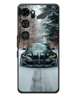 Чехол для ZTE Nubia Neo 5 GT 5G с картинкой «BMW в зимнем лесу»