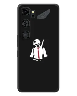 Чехол для ZTE Nubia Neo 5 GT 5G с картинкой «PUBG — силуэт воина»