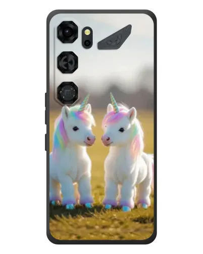 Чехол для ZTE Nubia Neo 5 GT 5G с картинкой «Пара единорогов» Чехол для ZTE Nubia Neo 5 GT 5G с картинкой «Пара единорогов»