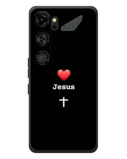 Чехол для ZTE Nubia Neo 5 GT 5G с картинкой «Сердце - Jesus»