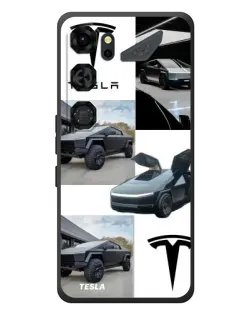 Чохол для ZTE Nubia Neo 5 GT 5G з картинкою «Колаж Cybertruck Tesla»
