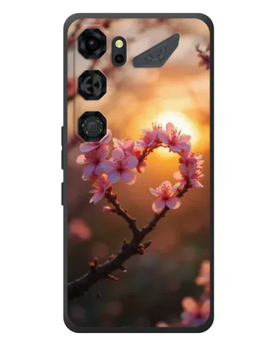 Чехол для ZTE Nubia Neo 5 GT 5G с картинкой «Розовый цвет сердце на фоне заката» Чехол для ZTE Nubia Neo 5 GT 5G с картинкой «Розовый цвет сердце на фоне заката»