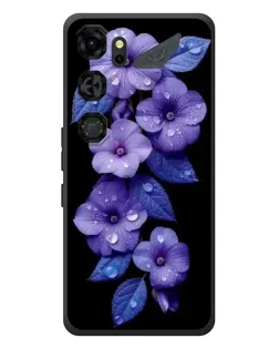 Чохол для ZTE Nubia Neo 5 GT 5G з картинкою «Фіолетові квіти з росою»