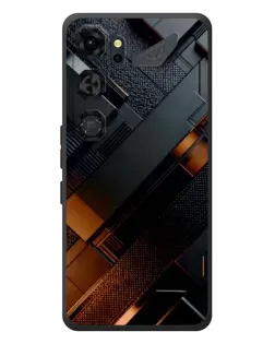 Чехол для ZTE Nubia Neo 5 GT 5G с картинкой «Черные геометрические блоки»