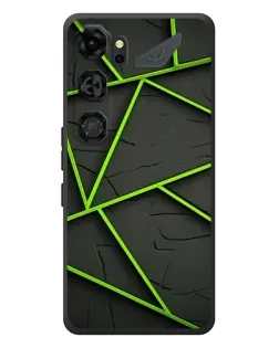 Чехол для ZTE Nubia Neo 5 GT 5G с картинкой «Зеленые геометрические линии»