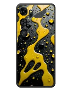 Чехол для ZTE Nubia Neo 5 GT 5G с картинкой «Жидкое желтое золото»