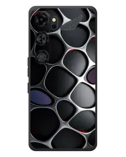 Чехол для ZTE Nubia Neo 5 GT 5G с картинкой «Объемная темная решетка»