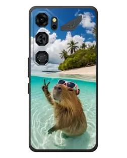 Чехол для ZTE Nubia Neo 5 GT 5G с картинкой «Капибара на море»