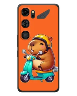 Чехол для ZTE Nubia Neo 5 GT 5G с картинкой «Капибара на скутере»