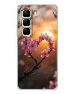 Чехол для ZTE Nubia Neo 5 GT с картинкой «Розовый цвет сердце на фоне заката» Чехол для ZTE Nubia Neo 5 GT с картинкой «Розовый цвет сердце на фоне заката»