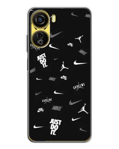 Чехол для ZTE Nubia Neo 5G с картинкой «Nike Black Pattern» Чехол для ZTE Nubia Neo 5G с картинкой «Nike Black Pattern»