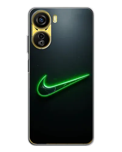 Чехол для ZTE Nubia Neo 5G с картинкой «Неоновый контур Nike»