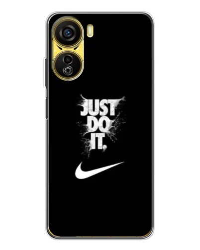 Чехол для ZTE Nubia Neo 5G с картинкой «Текстовый принт Nike»