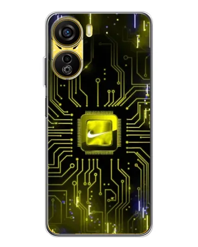 Чехол для ZTE Nubia Neo 5G с картинкой «Nike — золотая искра»