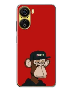 Чехол для ZTE Nubia Neo 5G с картинкой «Bored Ape — красный фон» Чехол для ZTE Nubia Neo 5G с картинкой «Bored Ape — красный фон»