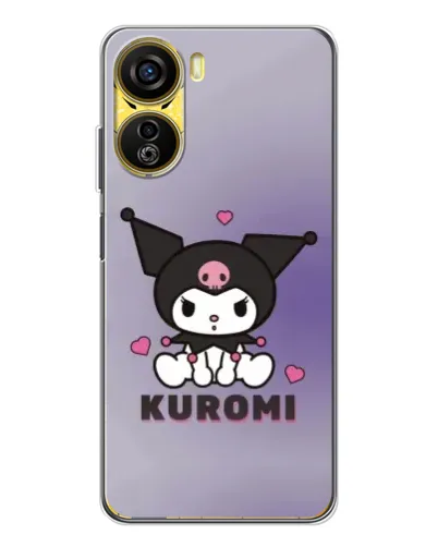 Чехол для ZTE Nubia Neo 5G с картинкой «Kuromi — фиолетовый арт»