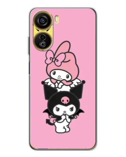 Чехол для ZTE Nubia Neo 5G с картинкой «My Melody и Kuromi»