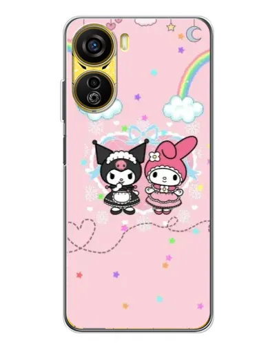Чехол для ZTE Nubia Neo 5G с картинкой «My Melody и Kuromi»