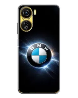 Чехол для ZTE Nubia Neo 5G с картинкой «BMW — неоновое сияние»