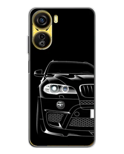 Чехол для ZTE Nubia Neo 5G с картинкой «Темный силуэт BMW»