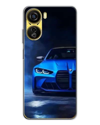Чехол для ZTE Nubia Neo 5G с картинкой «Голубая BMW M4»
