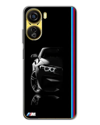 Чехол для ZTE Nubia Neo 5G с картинкой «Силуэт BMW в темноте»