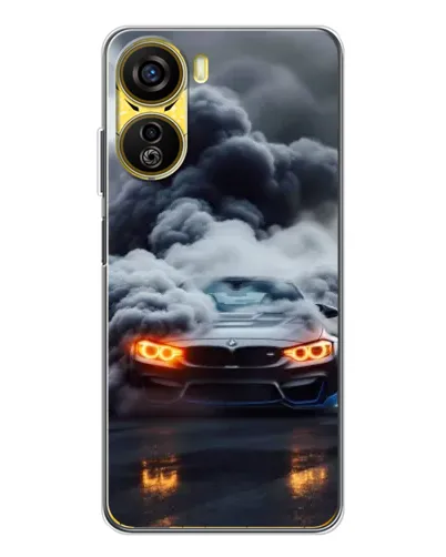 Чехол для ZTE Nubia Neo 5G с картинкой «BMW в дыму»