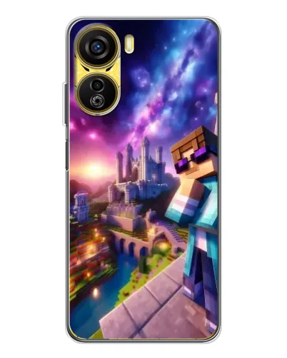 Чехол для ZTE Nubia Neo 5G с картинкой «Стив и космос»